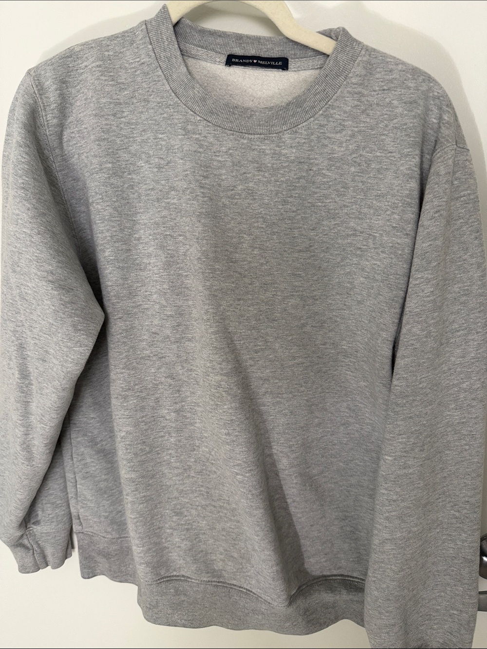Brandy Melville Light Grey Crewneck Sweatshirt